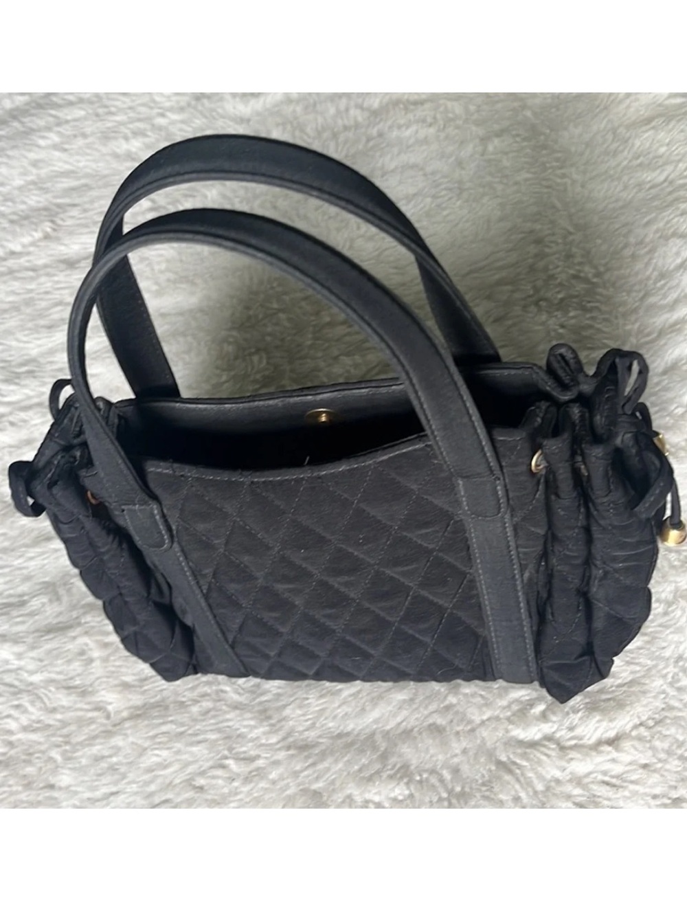 Vera Bradley black diamond quilted mini satchel - Picture 4 of 14